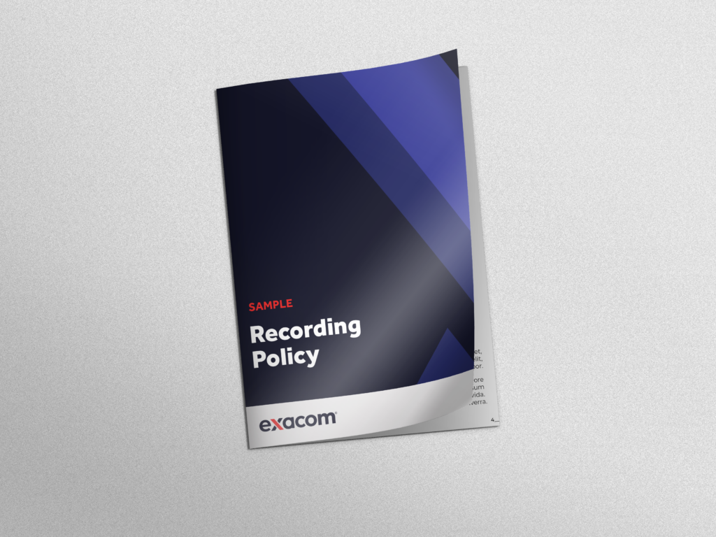 Sample Multimedia Recording Policy